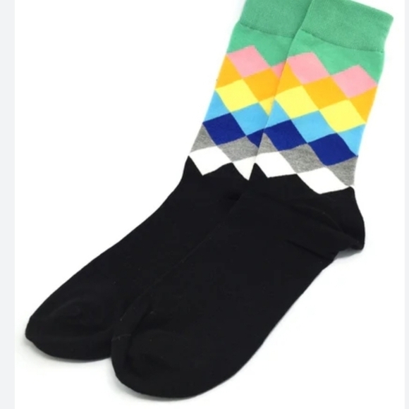 Happy Socks Colorful Knit Jewel Series Checked Design (10-13) - Picture 3 of 8